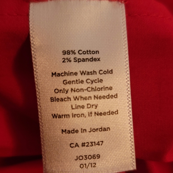 Talbots red cotton bow front dress size 6 - Picture 7 of 7